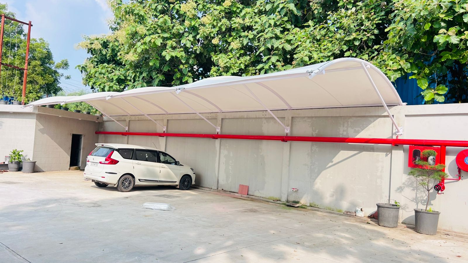 tensile car parking structure
