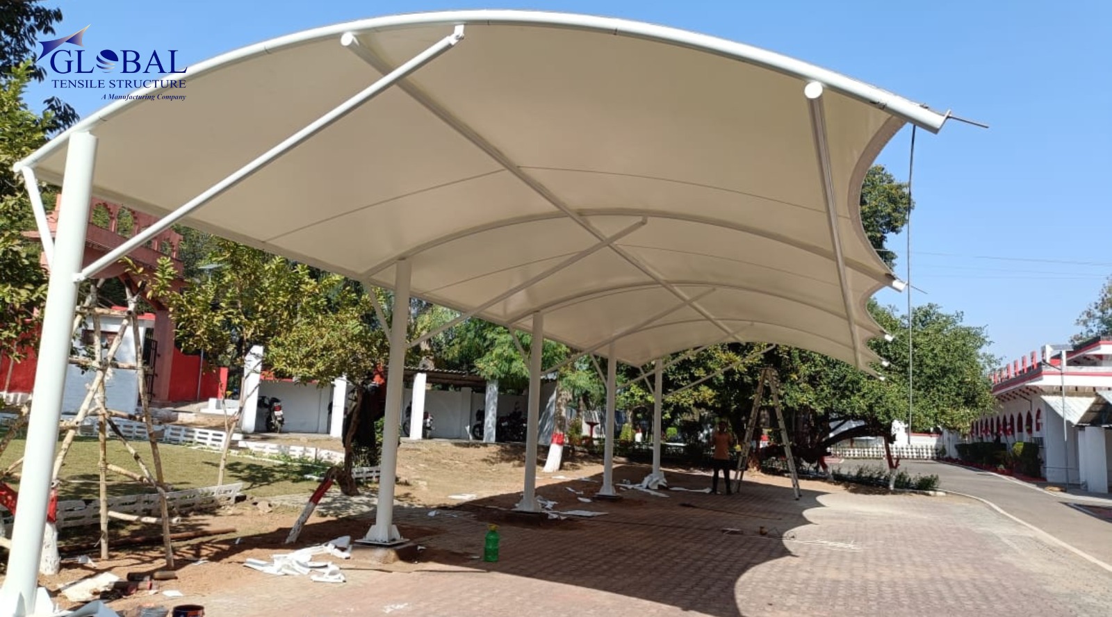 tensile car parking structure