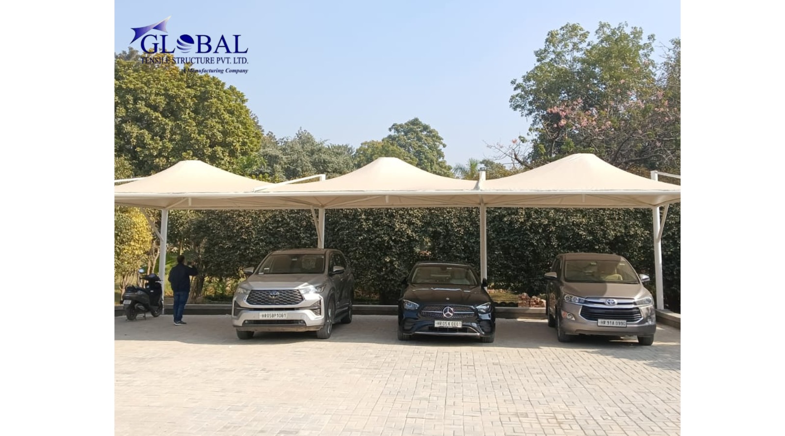 tensile car parking structure