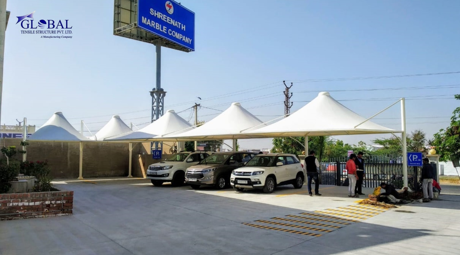 tensile car parking structure