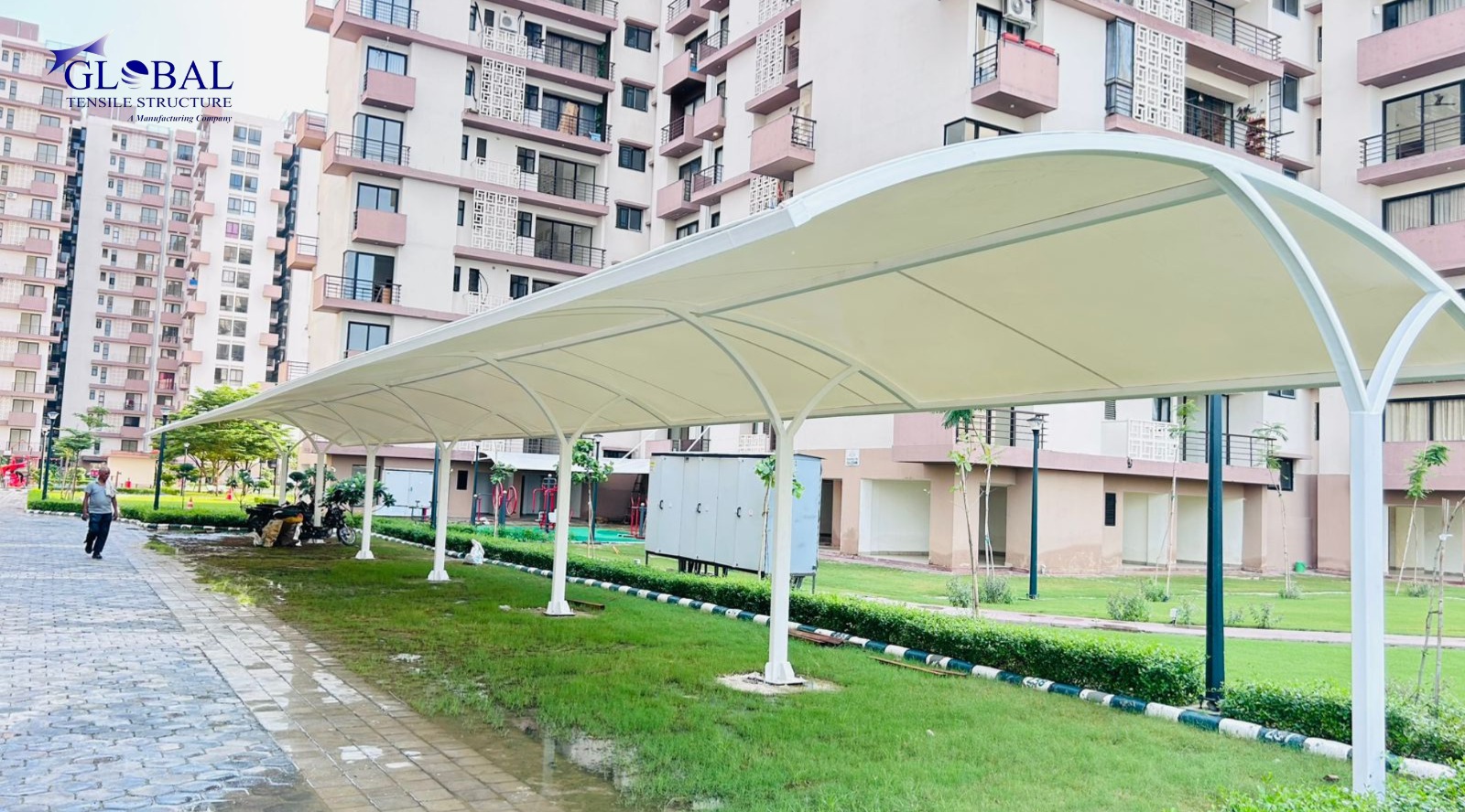 tensile car parking structure