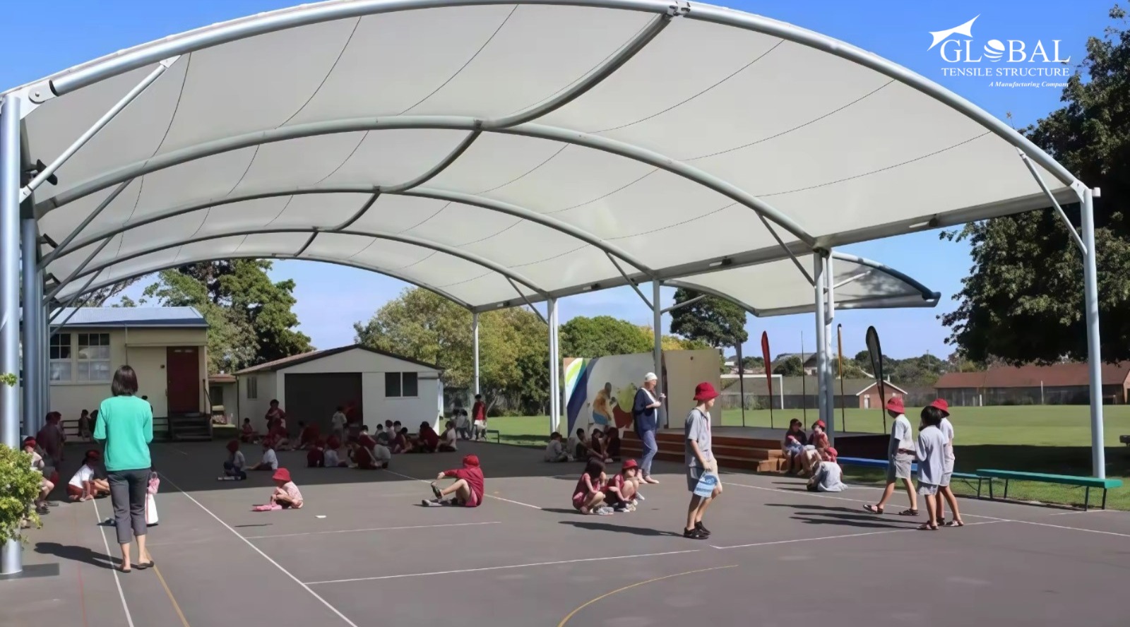 Tensile Badminton Court Structure
