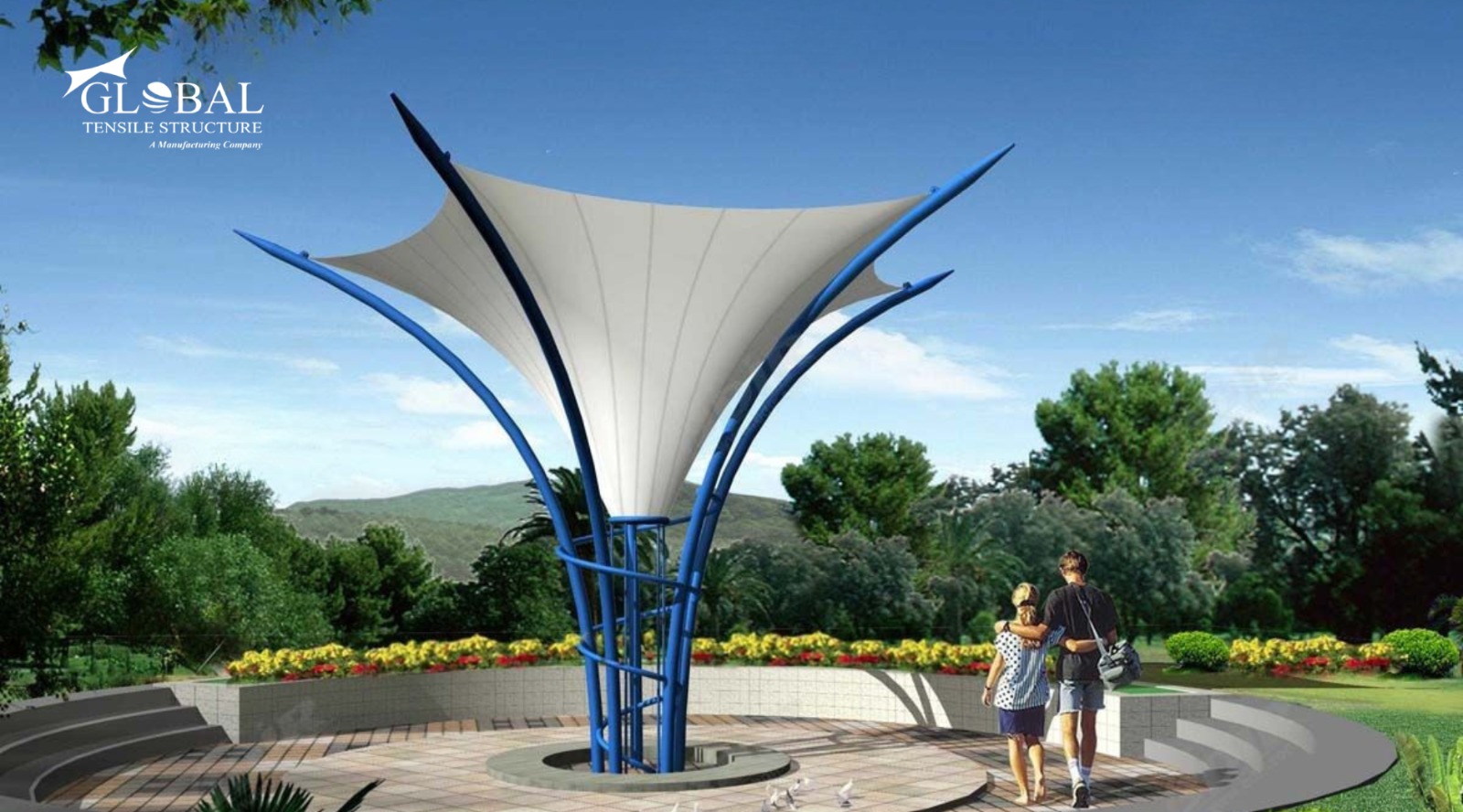 Tensile Inverted Umbrella Structure