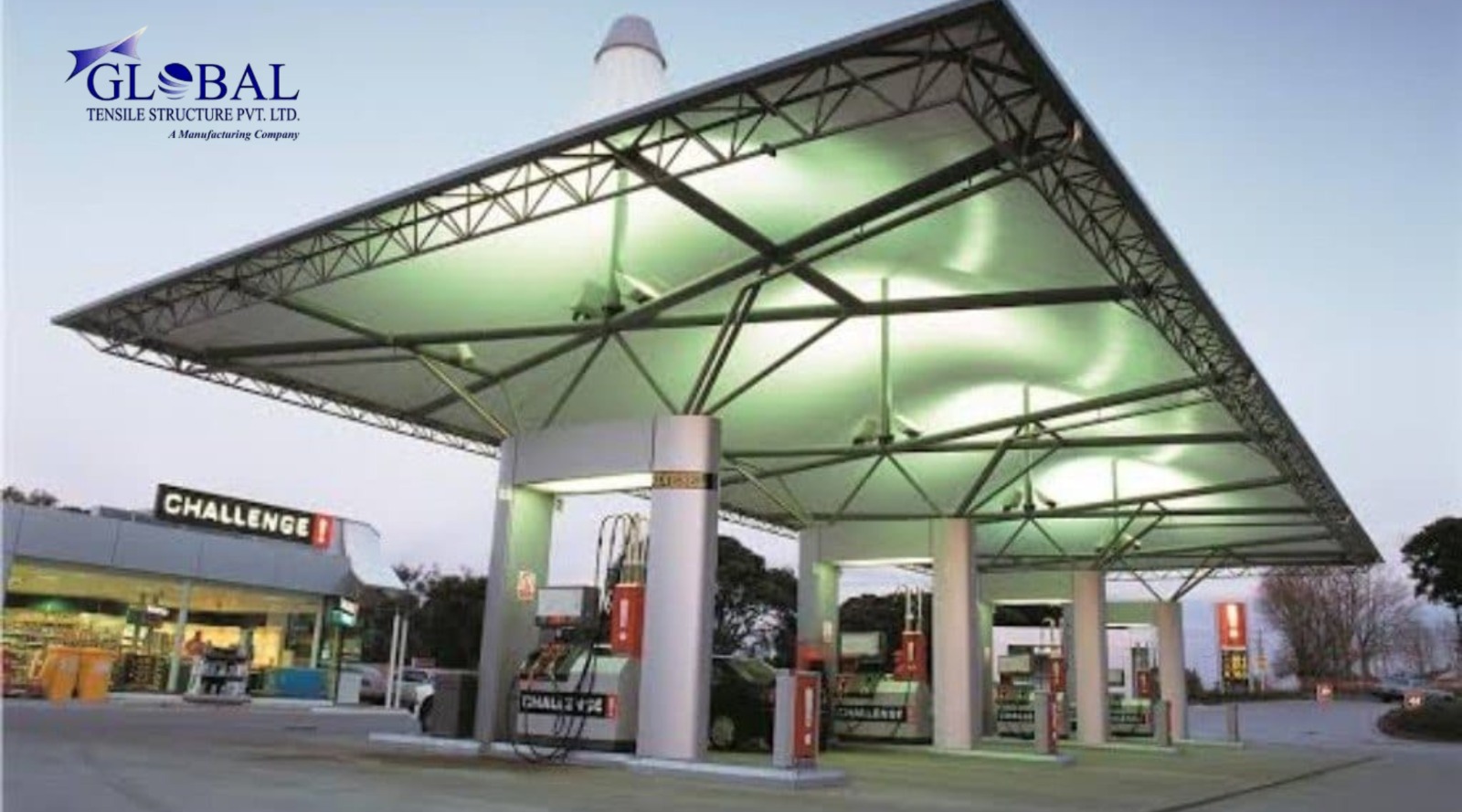 Tensile Petrol Pump Structure