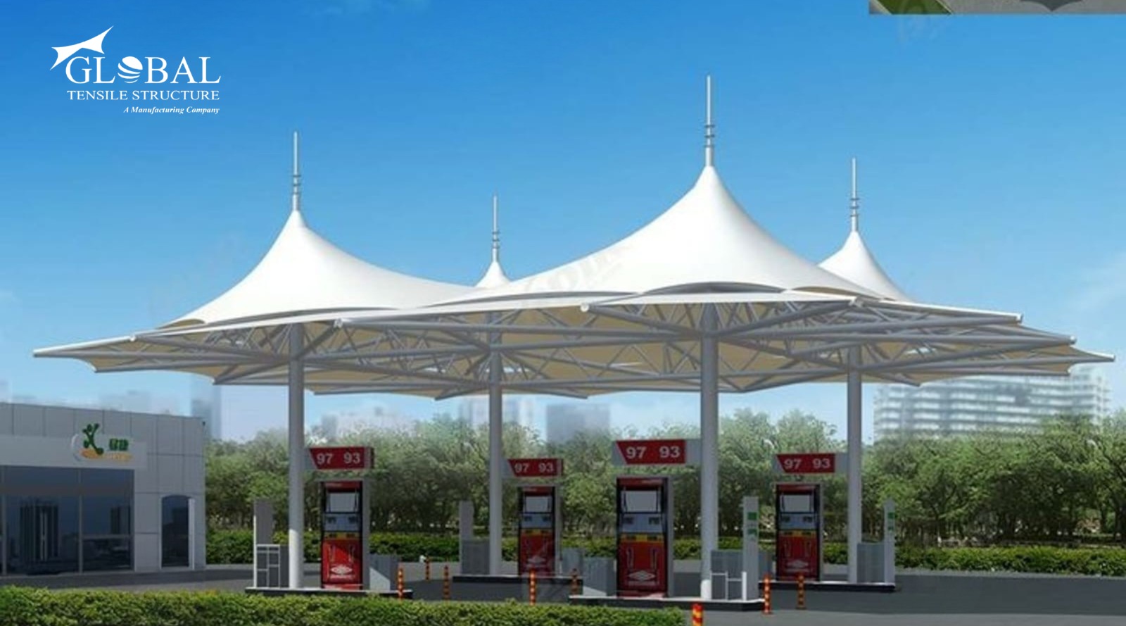 Tensile Petrol Pump Structure